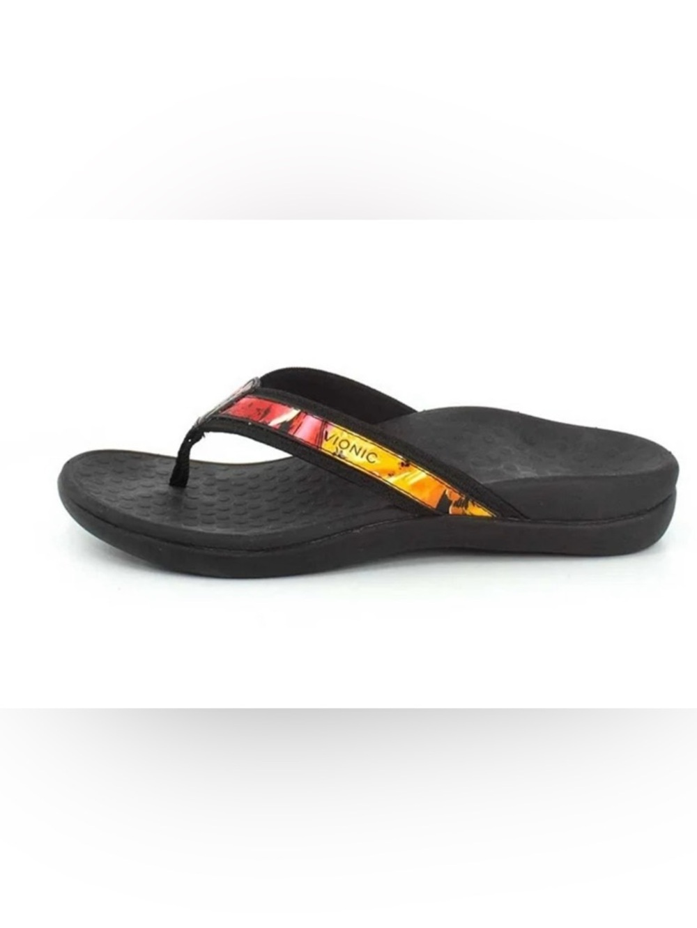 Vionic High Tide Platform Wedge Flip Flop Sandals Multi-Color Black Size 7